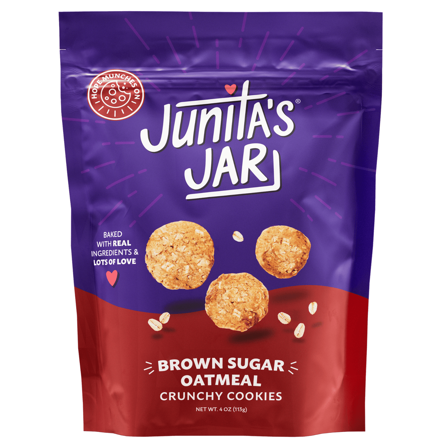 Junita’s Jar Brown Sugar Oatmeal Cookies, bite-size buttery crisp cookies made with real ingredients