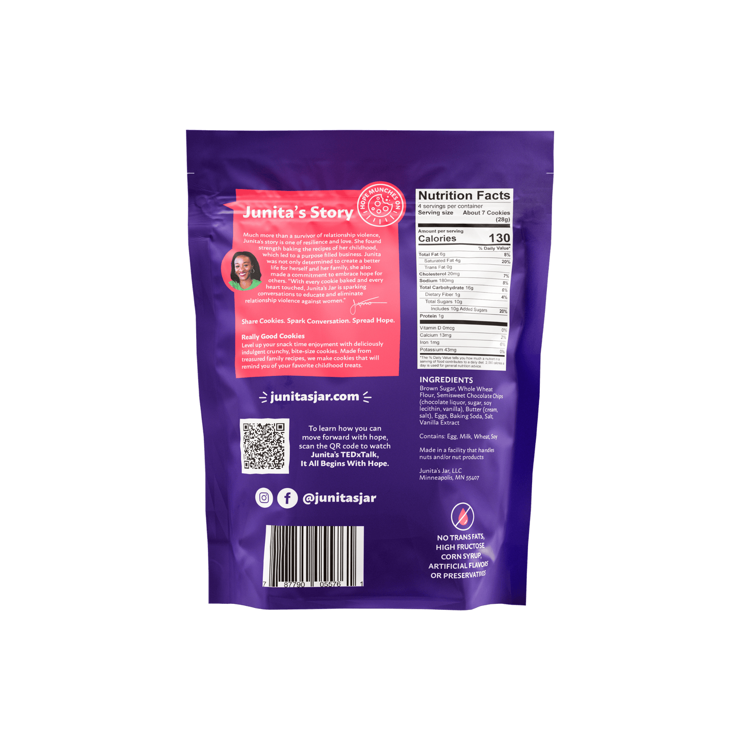 Junita’s Jar Chocolate Chip Cookies 4 oz bag
