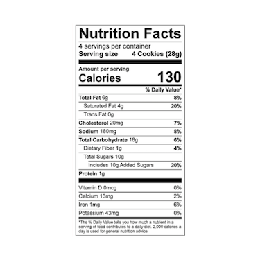 
                  
                    Cookies - 4oz Chocolate Chip Cookies (Pack of 6)
                  
                